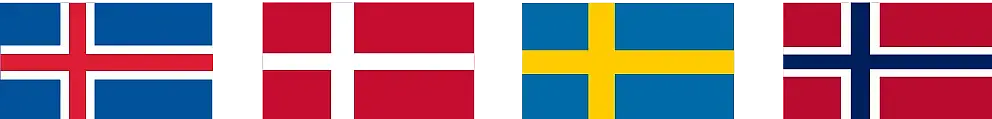 Skandinavische Flaggen