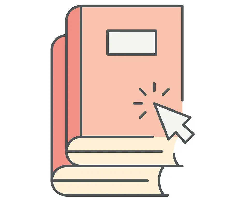 Icon zu dekorativem Zweck. Es zeigt einen Bücherstapel.
