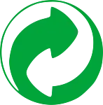 'Grüner Punkt' symbol that indicates recyclable packaging.