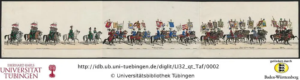 Tafel 2 des großen Festzugs. idb.ub.uni-tuebingen.de/diglit/LI32_qt_Taf/0002