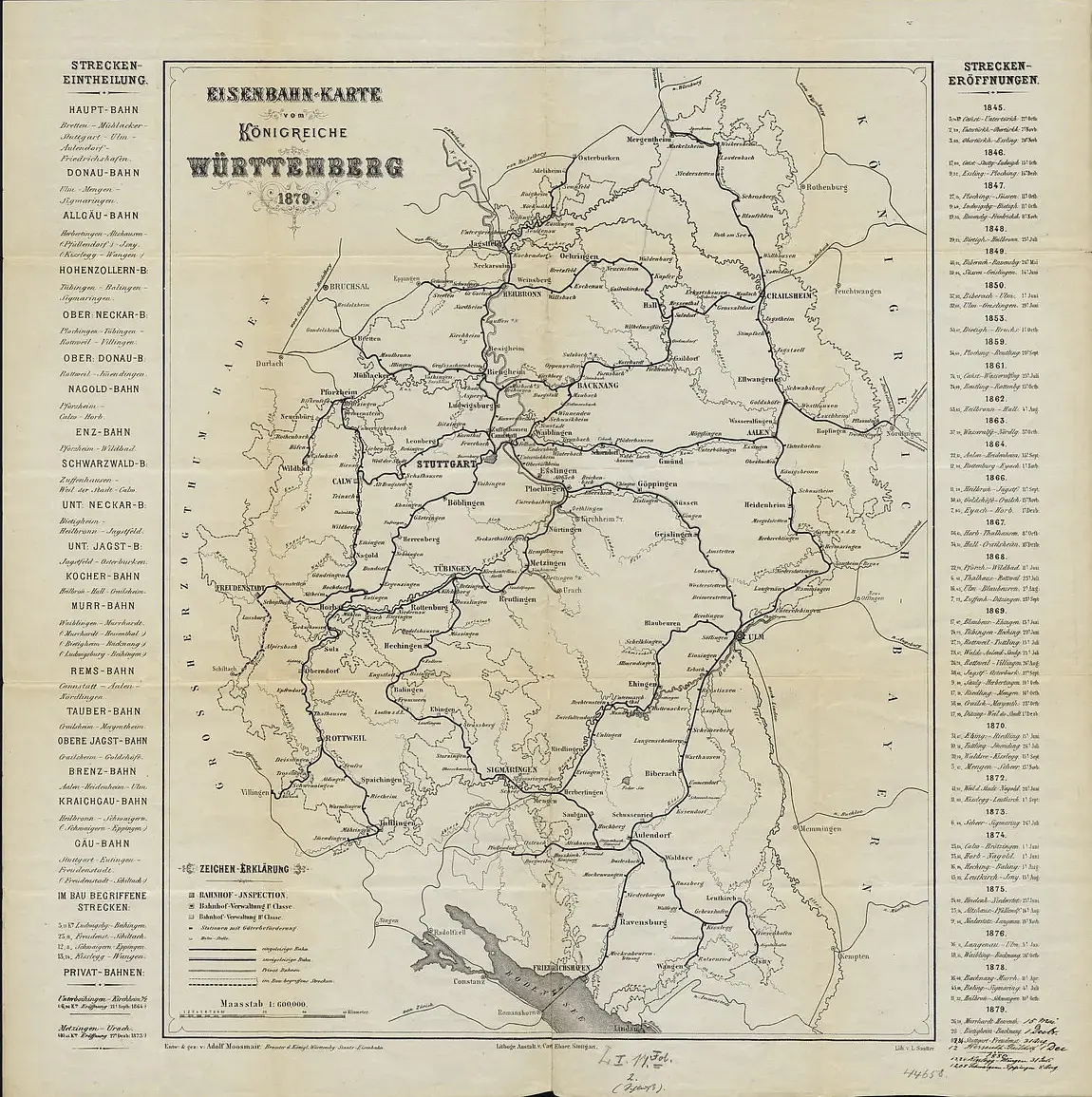 Eisenbahnkarte 1879