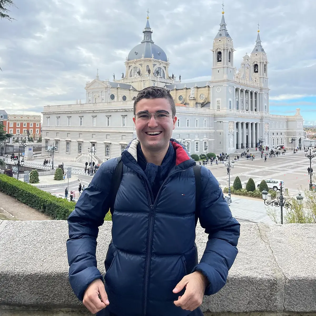 Mark Wendt vor dem Königspalast in Madrid