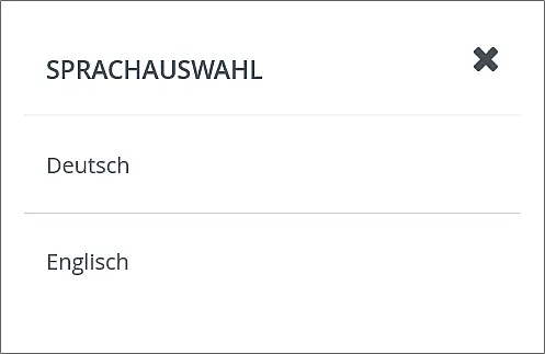 Sprachauswahl
