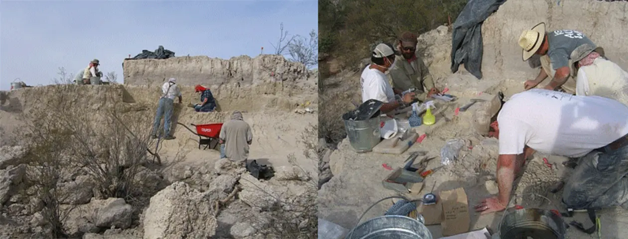Archäologen bei der Arbeit an der Ausgrabungsstätte El Fin del Mundo in der Sonora-Wüste im Nordwesten Mexikos. Fotos: Susan Mentzer/Universität Tübingen