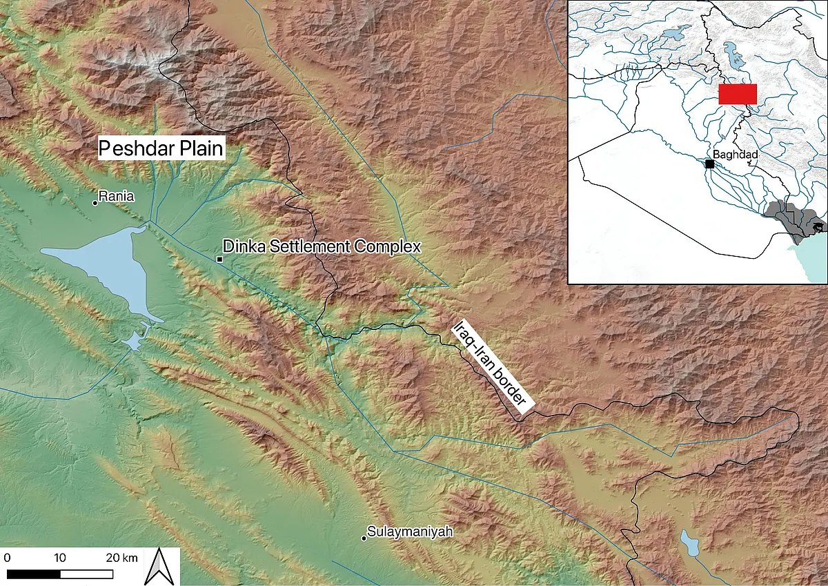 Map showing the Dinka Settlement Complex