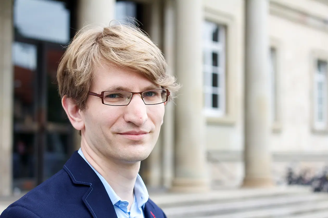 Juniorprofessor Johannes Großmann erhält den Lehrpreis der Universität Tübingen 2016. Foto: Friedhelm Albrecht/Universität Tübingen