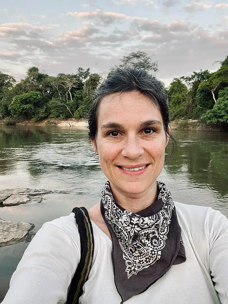 Selfie of Anne Herrberg in the Amazon forest