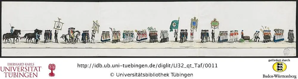 Tafel 11 des großen Festzugs. idb.ub.uni-tuebingen.de/diglit/LI32_qt_Taf/0011