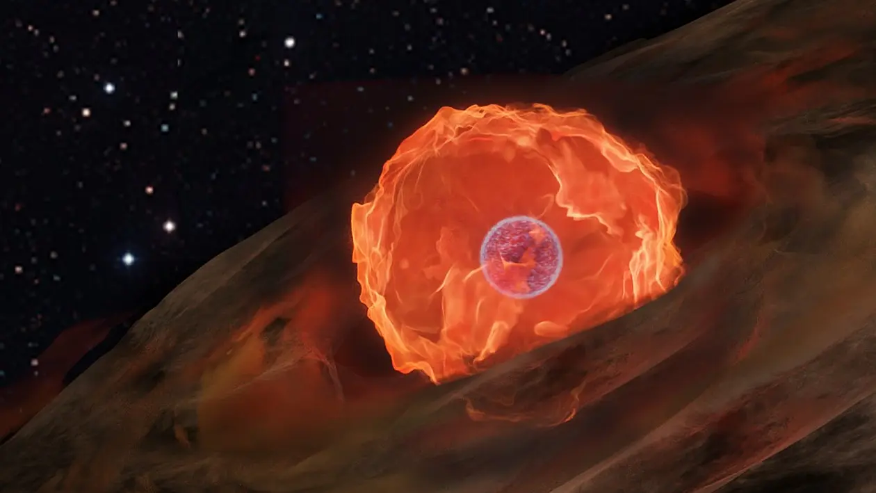 Artist impression of an exploding “White Dwarf“