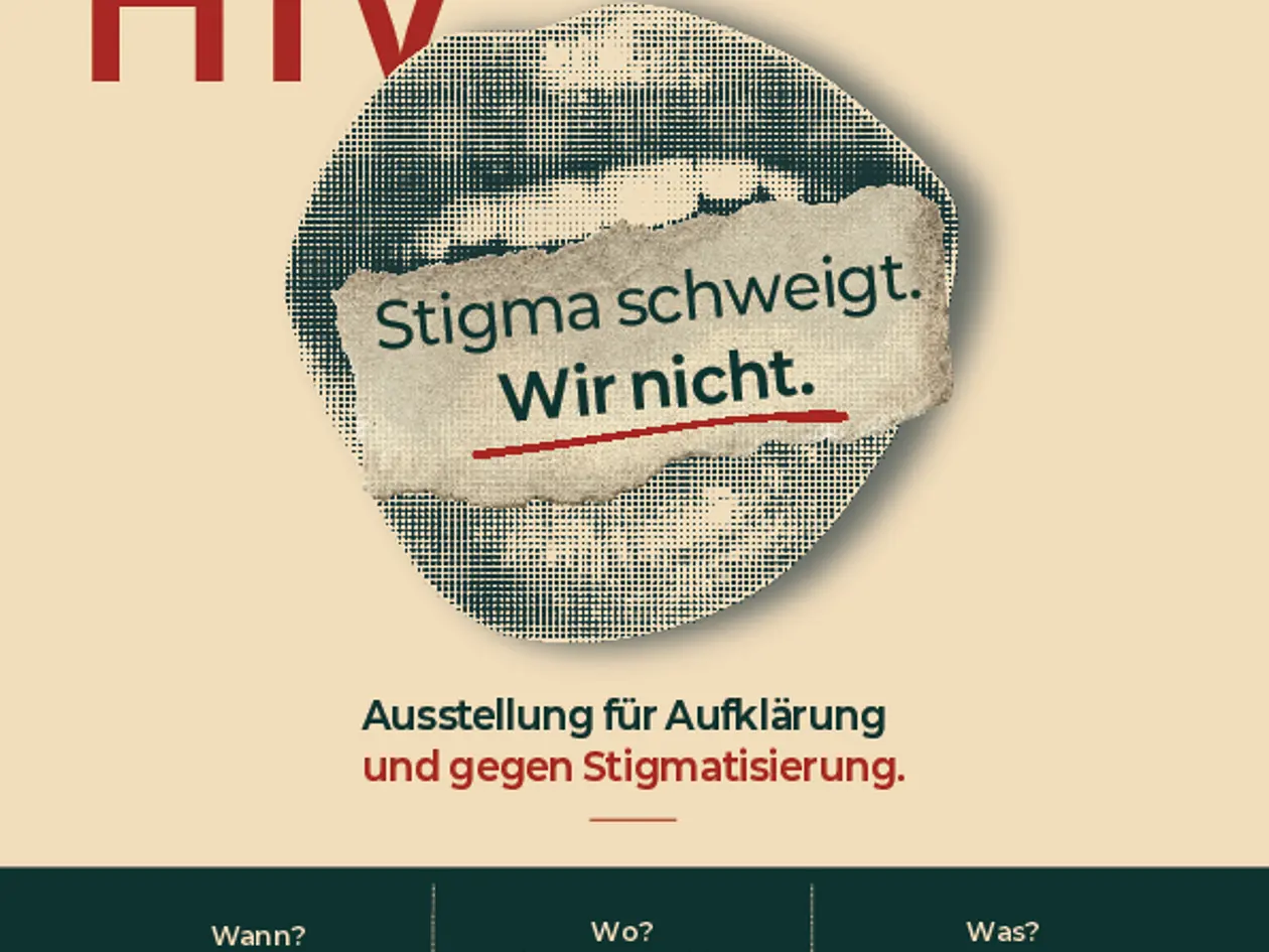 Plakat zur Veranstaltung "Sprechen über HIV"