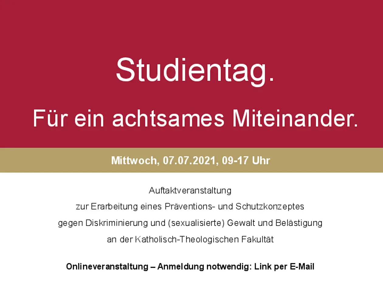 Studientag. Für ein achtsames Miteinander.