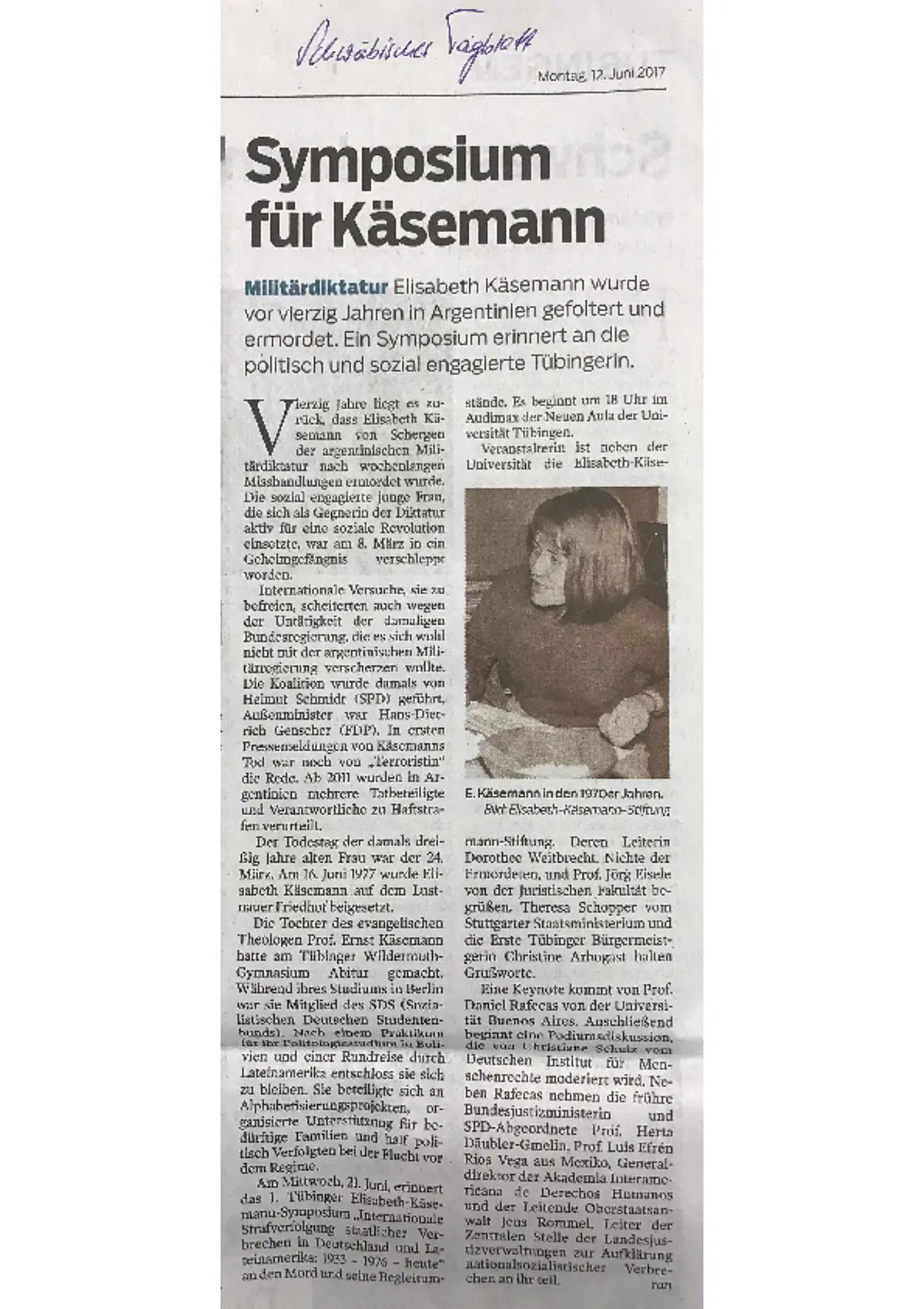 Elisabeth-Käsemann-Symposium