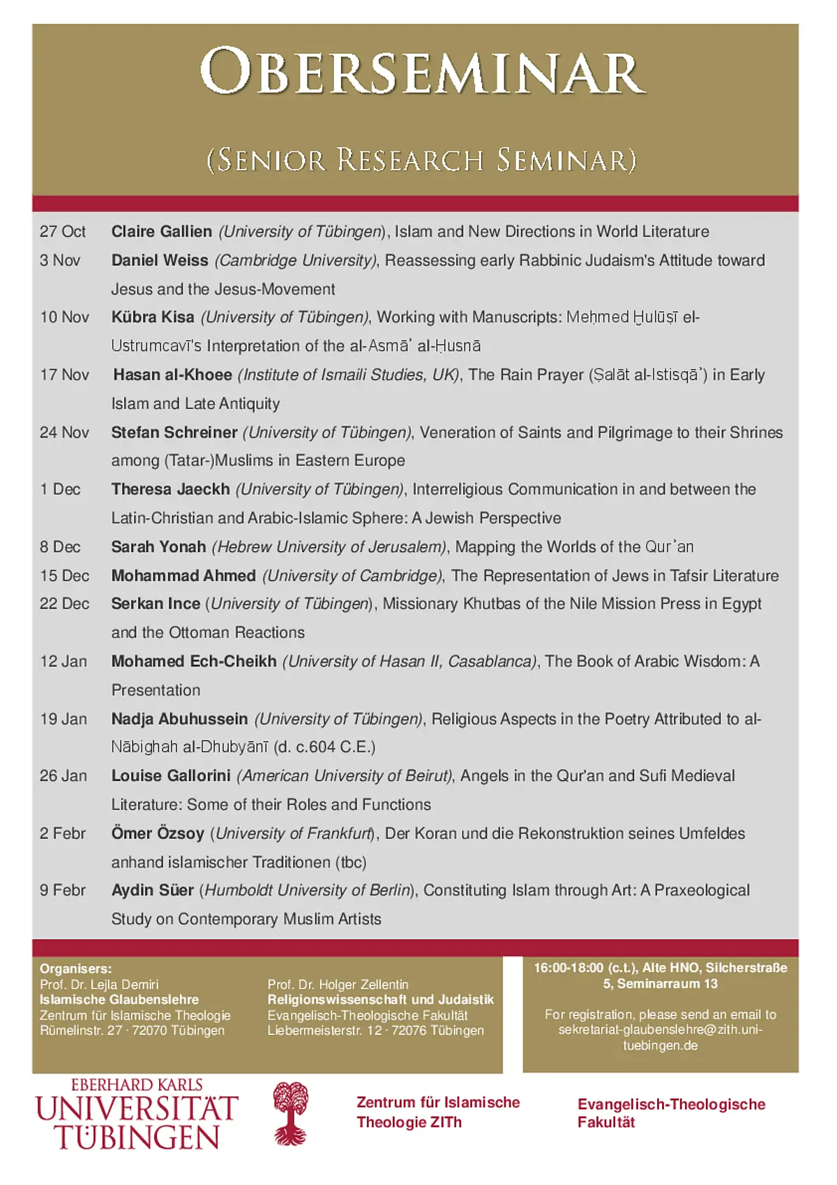 Poster des Oberseminars