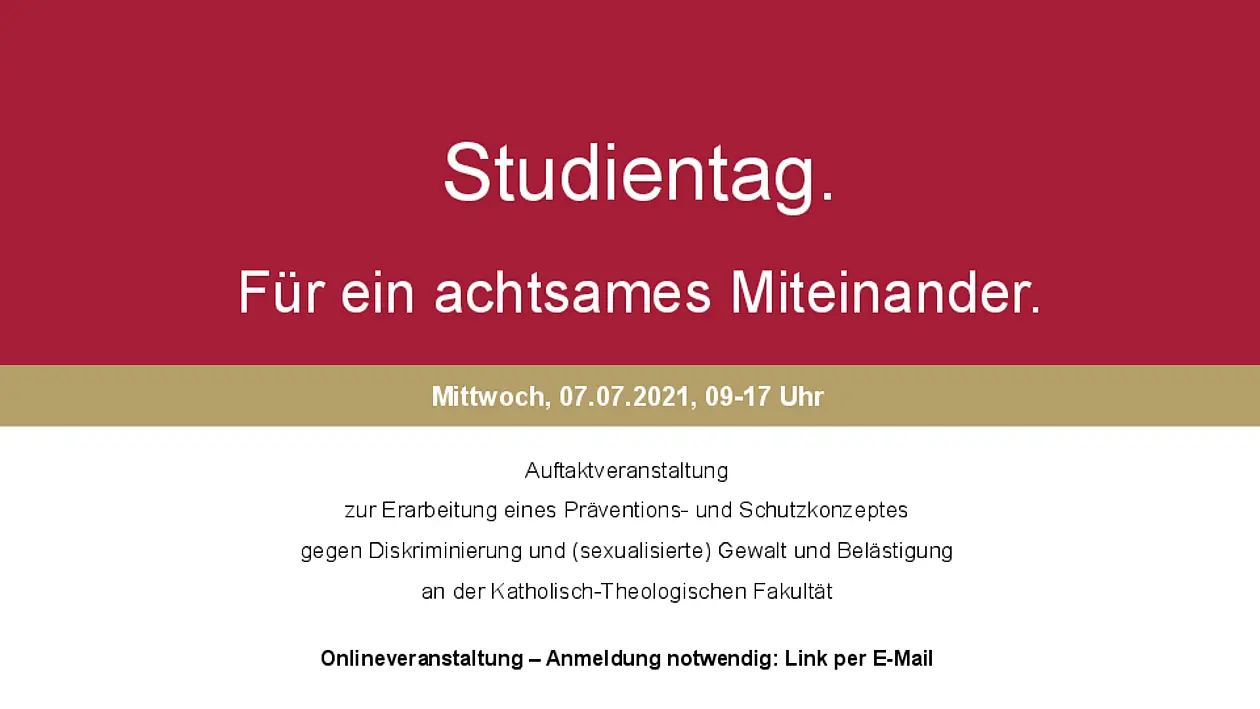 Studientag. Für ein achtsames Miteinander.