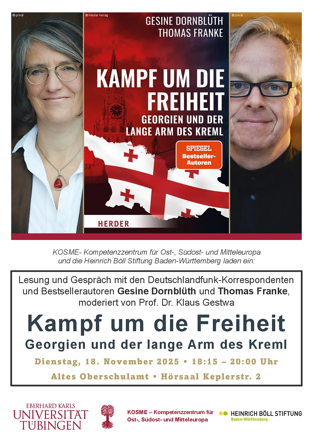 Veranstaltungsplakat Dornblüth/Franke, Kampf um die Freiheit