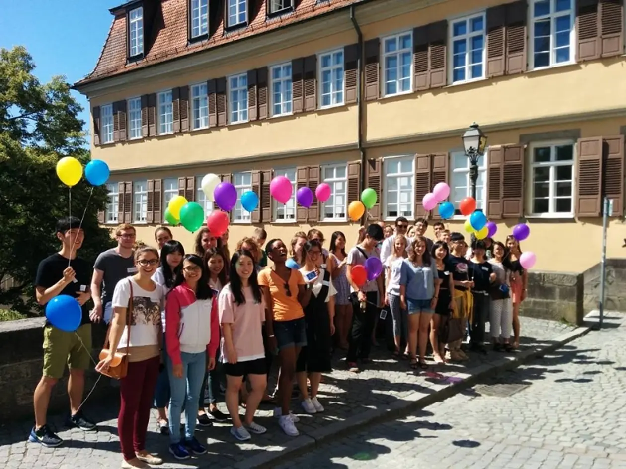 IES-Teilnehmer/innen und Tübinger Studierende des Buddy-Programms. Foto: Franziska Krausse-Wang